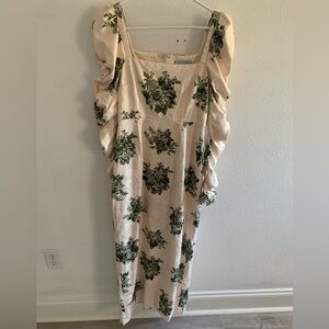 Antonio Melani puff sleeve floral midi dress